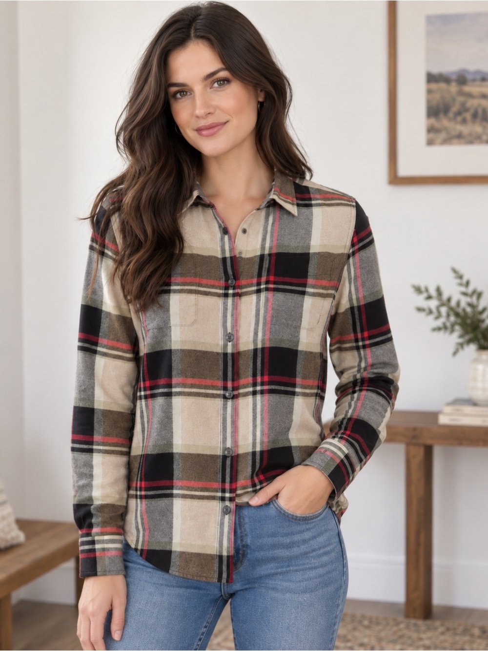 Woolrich Women’s Plaid Flannel Pemberton Shirt